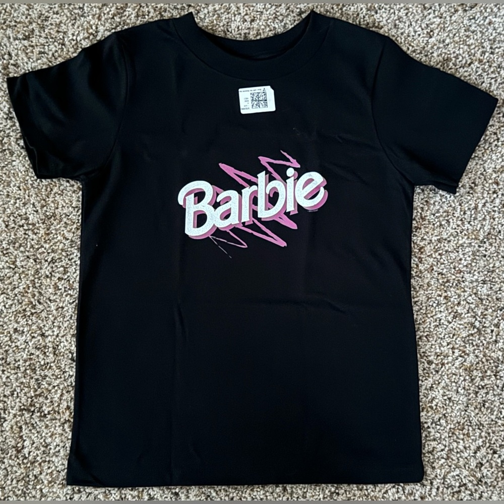 New w/ Amazon tag Girls 4T Barbie T-Shirt Club - 90s Barbie Logo T-Shirt - Picture 4 of 6